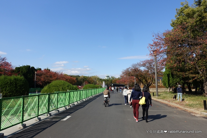 日本 大阪城公園 天守閣 御座船 秋季賞紅葉 ㄚ兔到處趣